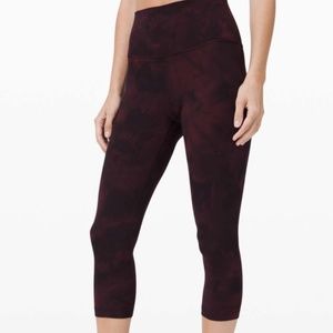 Lululemon Align Crop 21" - Diamond Dye Cassis Black Size 6